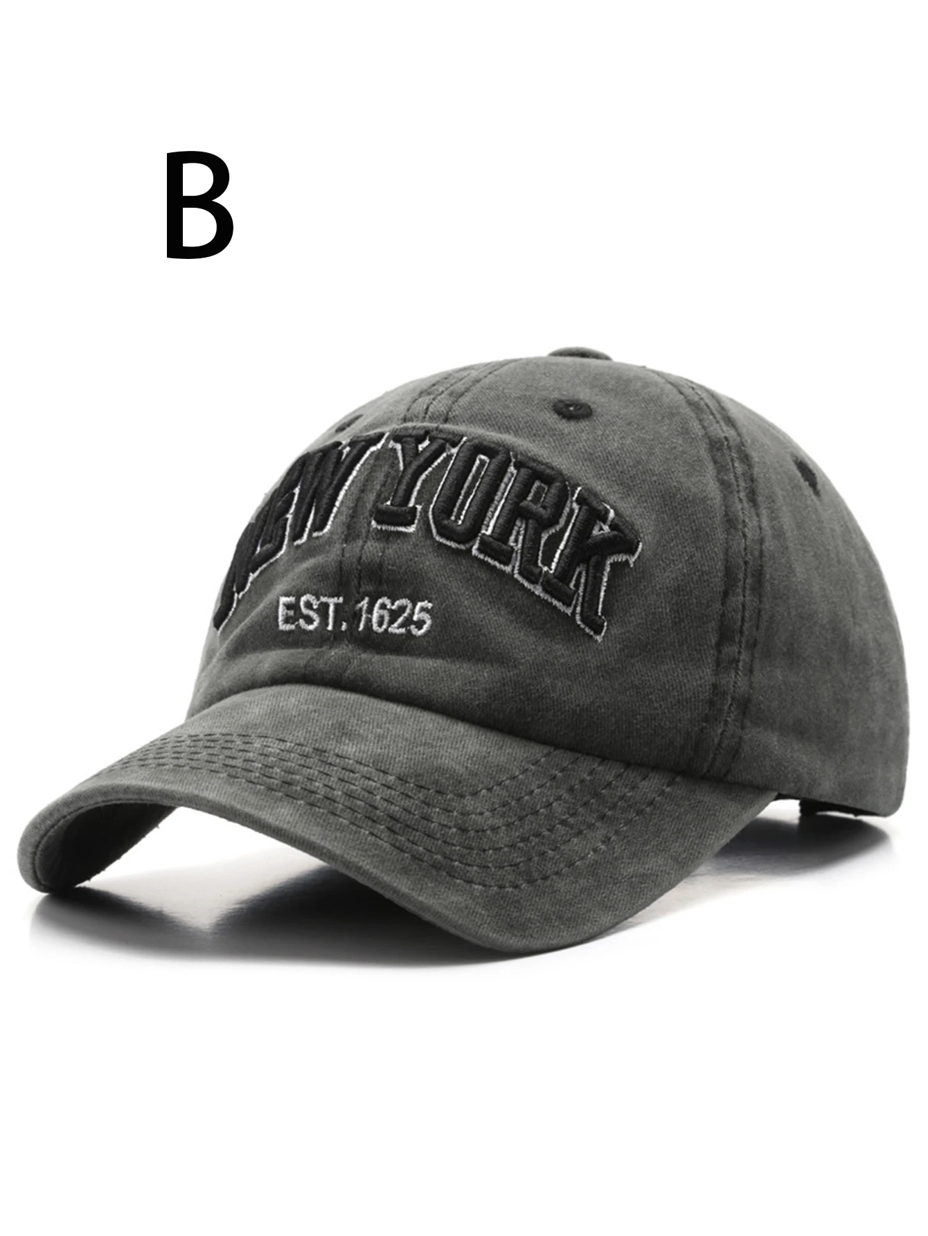 1 unisex all season wearing pure cotton washed letters NEW YORK fashionable baseball cap