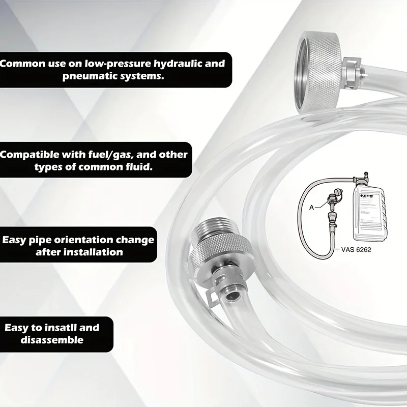 

1Pcs Filling Tool Gearbox Oil Change Connector Oil Filling Hose DSG Gearbox and Oil Change Connector for VAS 6262A