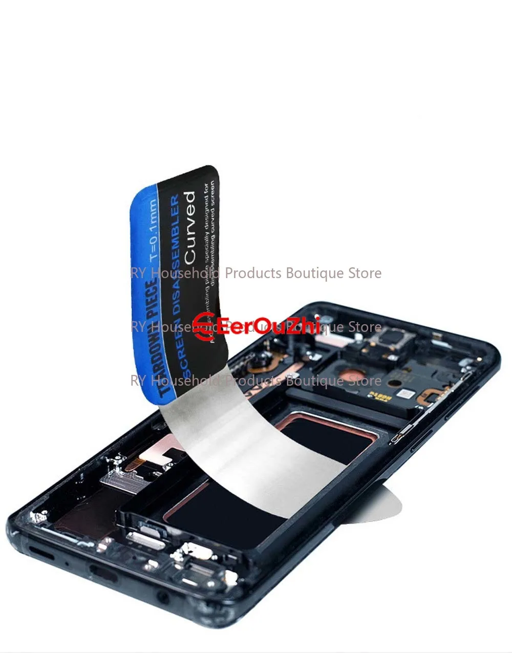 Obile Phone Curved LCD Screen Spudger Opening Pry Card Tools Ultra Thin Flexible Mobile Phone Disassemble Steel Metal