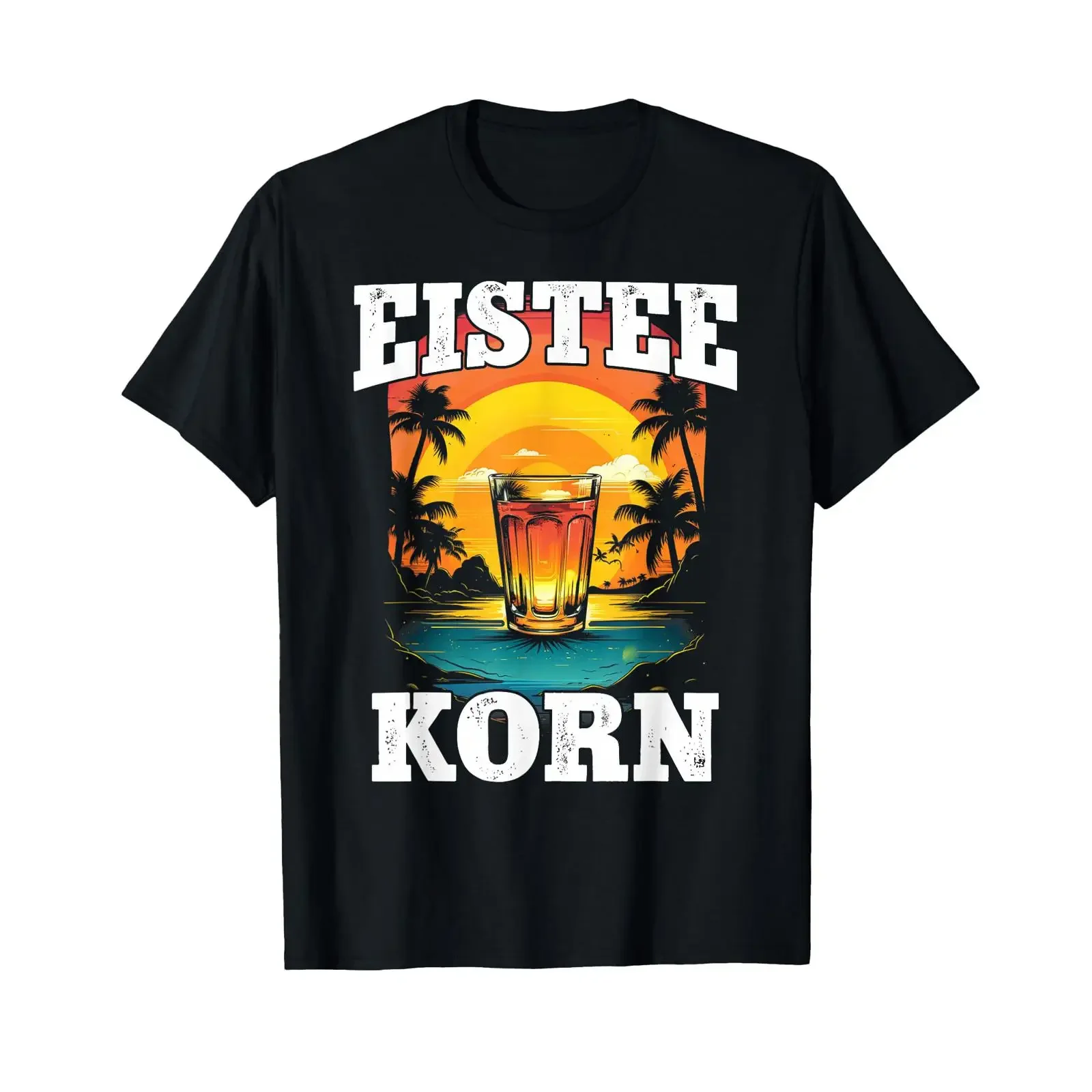 Iced Tea Korn I Ei Ko Eiko Snow Funny Mallorca Party T Shirt black vintage Washed Stretched fashion Slightly Unisex Comfortable