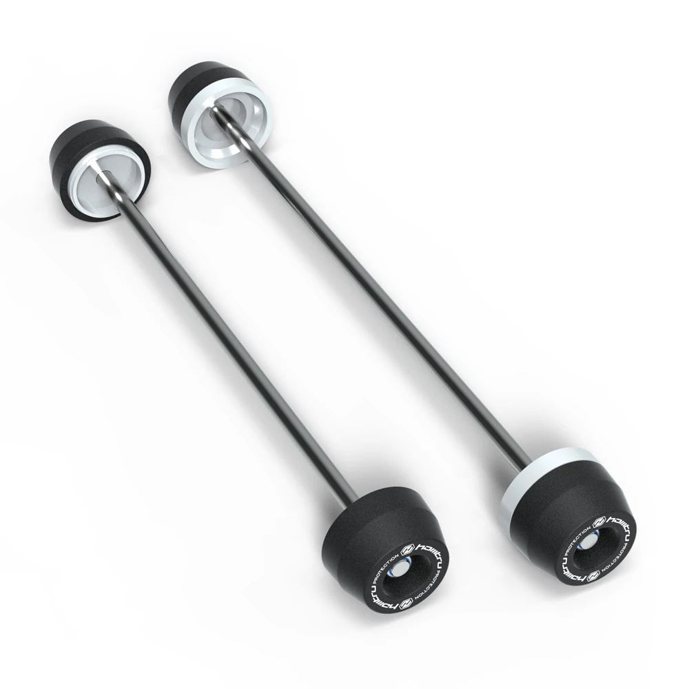 For BMW S1000R/RR/M1000RR 2024-2025 F/R Wheel Axle & Fork CNC Crash Sliders - Titanium Anti-Fall Rider Gift Tool-Free​
