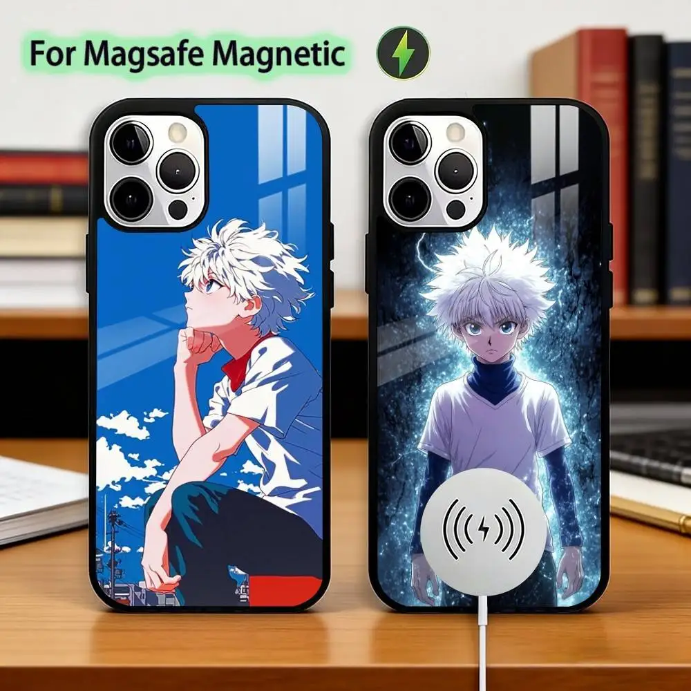 

Anime Hunter K-Killua Phone Case For iPhone17,16,15,14,13,12,11 Plus,Pro Magnetic with Magsafe Wireless Charging