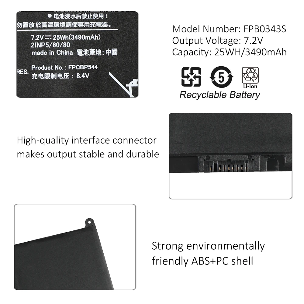 Imagem -05 - Bateria do Portátil Fpcb0343s Fpcbp544 Apto para Alpha Series U939 a U938 s 7.2v 25wh Kingsener-fpcbp544