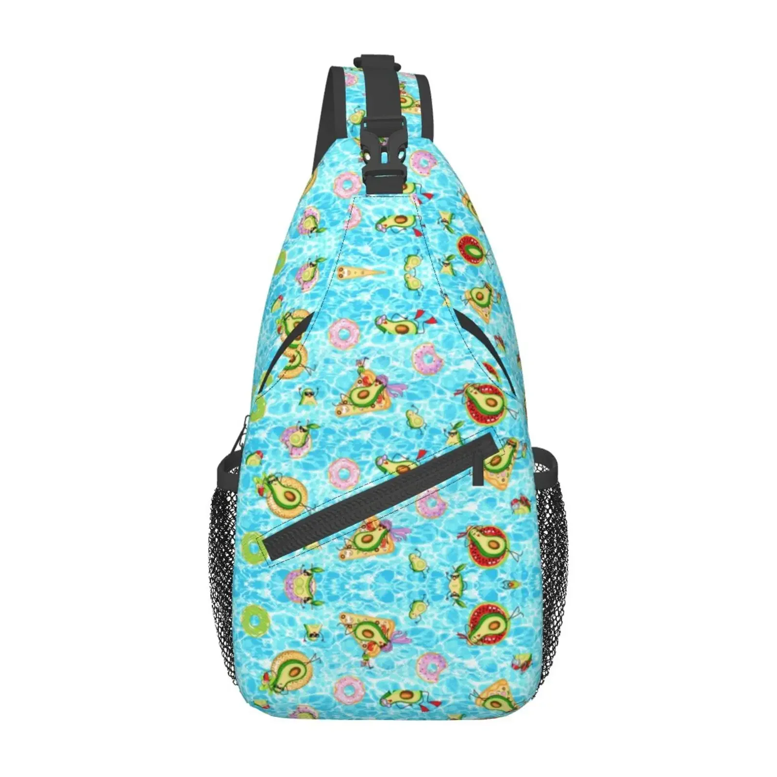 Avocado Summer Swim Pool Sling Chest Cross Bag School Bag Travel Bag Polyester Casual Unisex Mini Backpack One Size