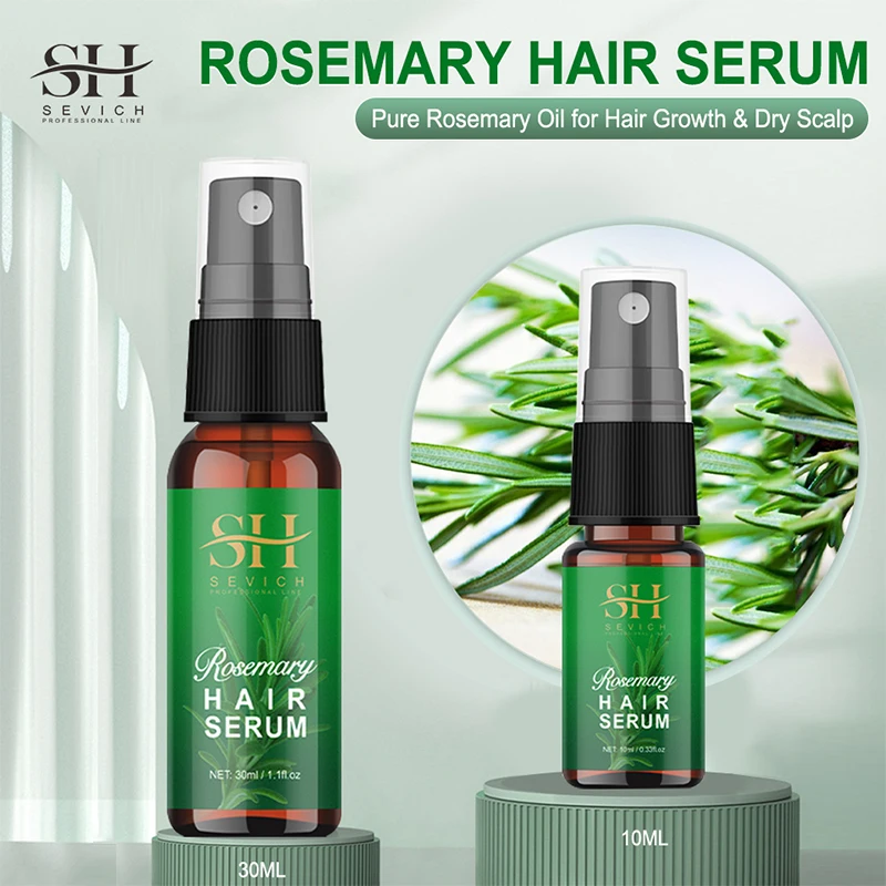 Siero al rosmarino per la crescita dei capelli Smettere la perdita dei capelli Spray essenziale per capelli a crescita rapida Bellezza Cura dei capelli Capelli secchi Spray rinfrescante per cuoio capelluto