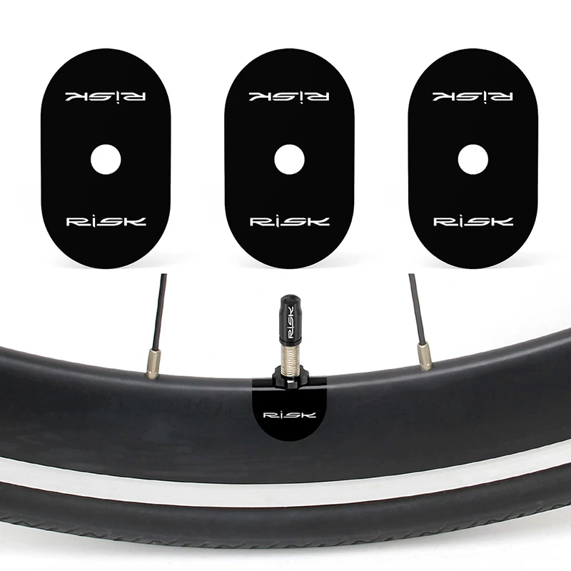 

5Pairs Elliptic Bicycle Presta Valve Sticker Bike Tire Valve Sticker Rim Protection Pad Mountain Road Bike Tube Adhesive Sticker