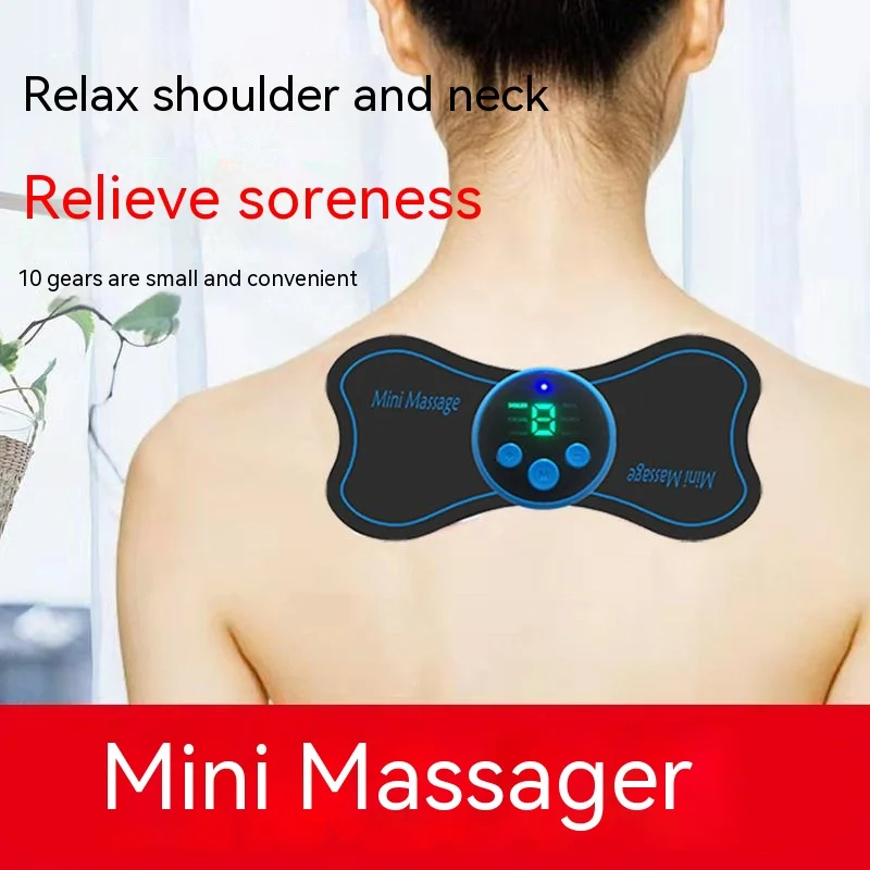 Portable Mini Electric Neck Massager Cervical Massage Stimulator Pain Relief Health Care Relieve Fatigue Intelligent Massage Pat