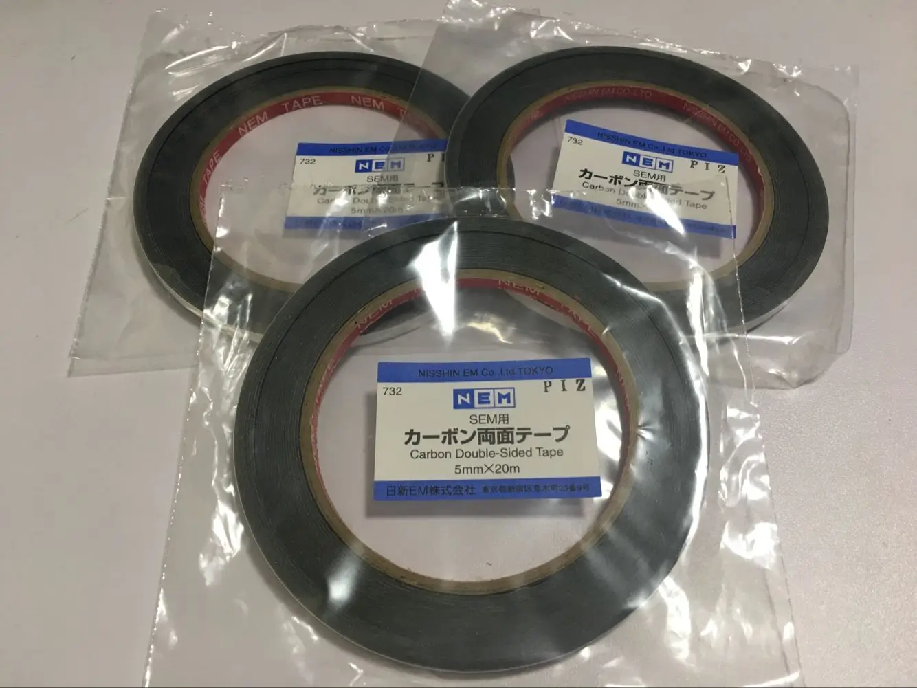 

Japan Imported SEM Carbon Conductive Tape Electron Microscope Nissin Double-sided 5mm 8mm 12mm *20m