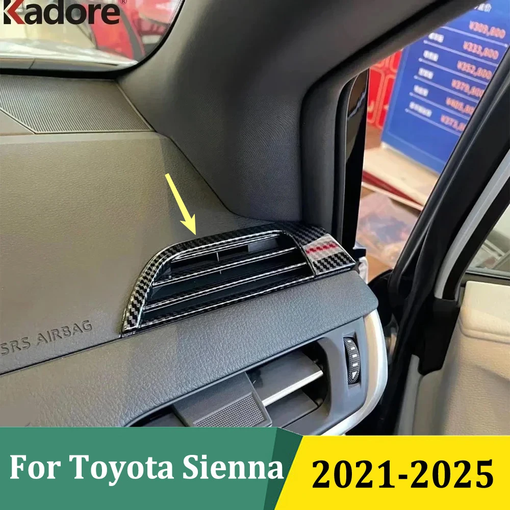 

For Toyota Sienna 2021 2022 2023 2024 2025 Front Air Vent Outlet Cover Trim Sticker Car Styling Interior Accessories