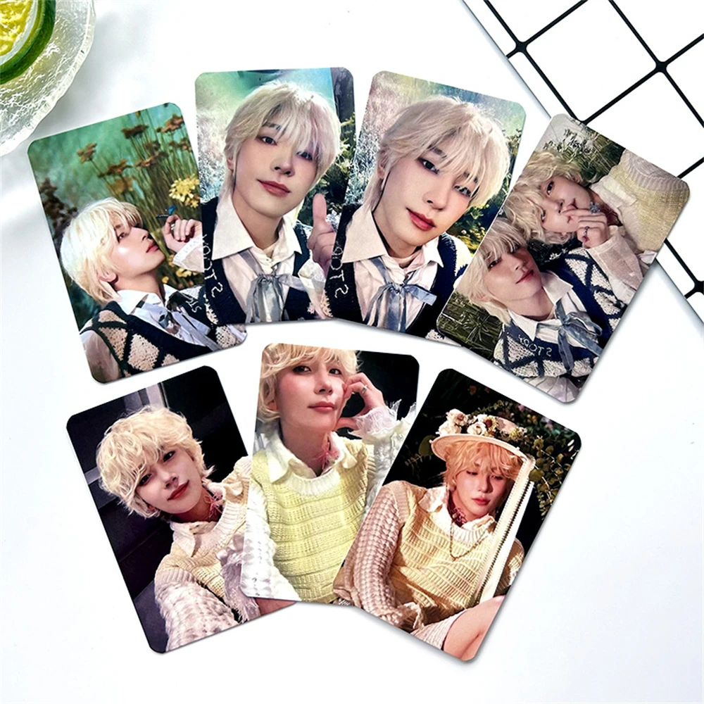7 sztuk/zestaw KPOP Idol Jeonghan Wonwoo pocztówki Album ten samman fotokarty ST dwustronne karty Lomo pocztówka kolekcja dla fanów prezent
