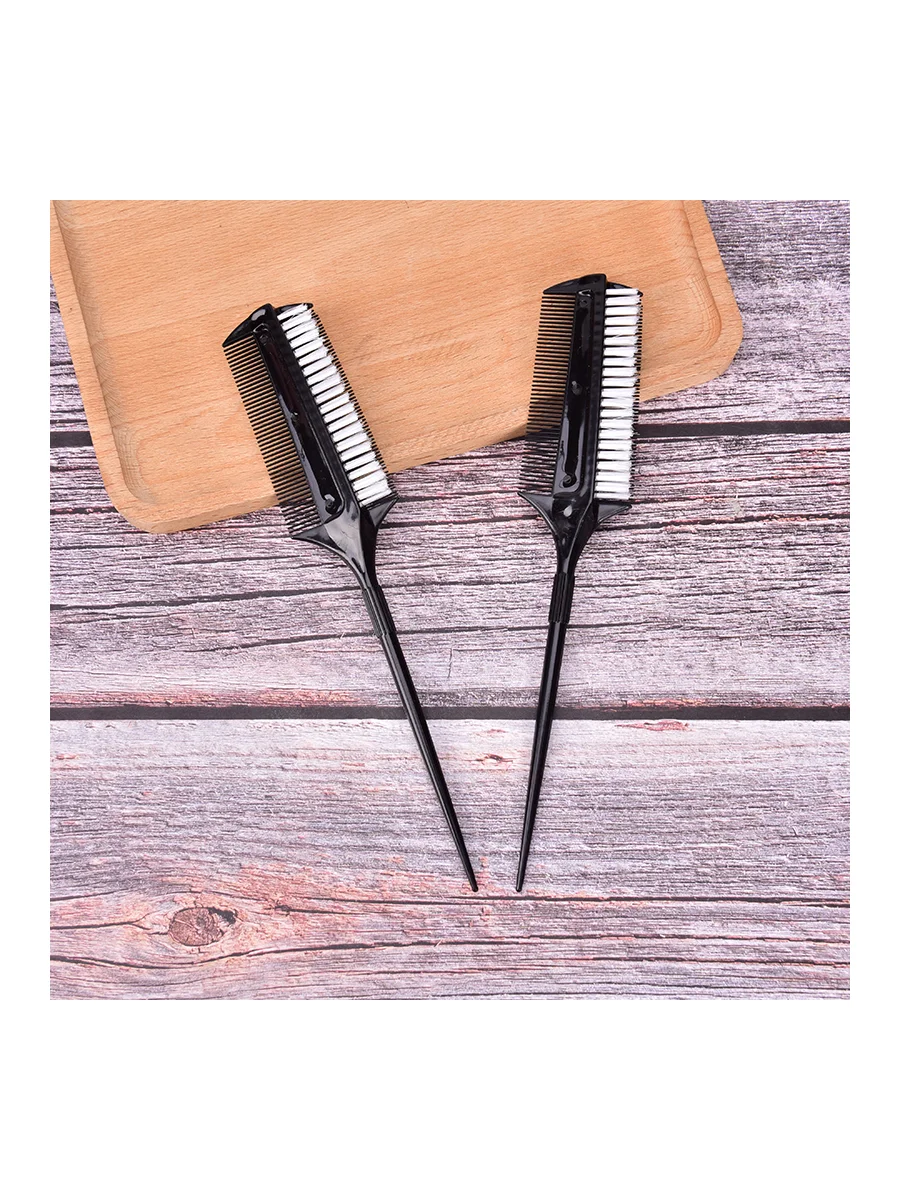 

Профессиональная парикмахерская расческа для окрашивания волос с двумя сторонами и нейлоновой щеткой для сушки, расчески для тонирования, кисть для окрашивания волос, инструменты для укладки волос