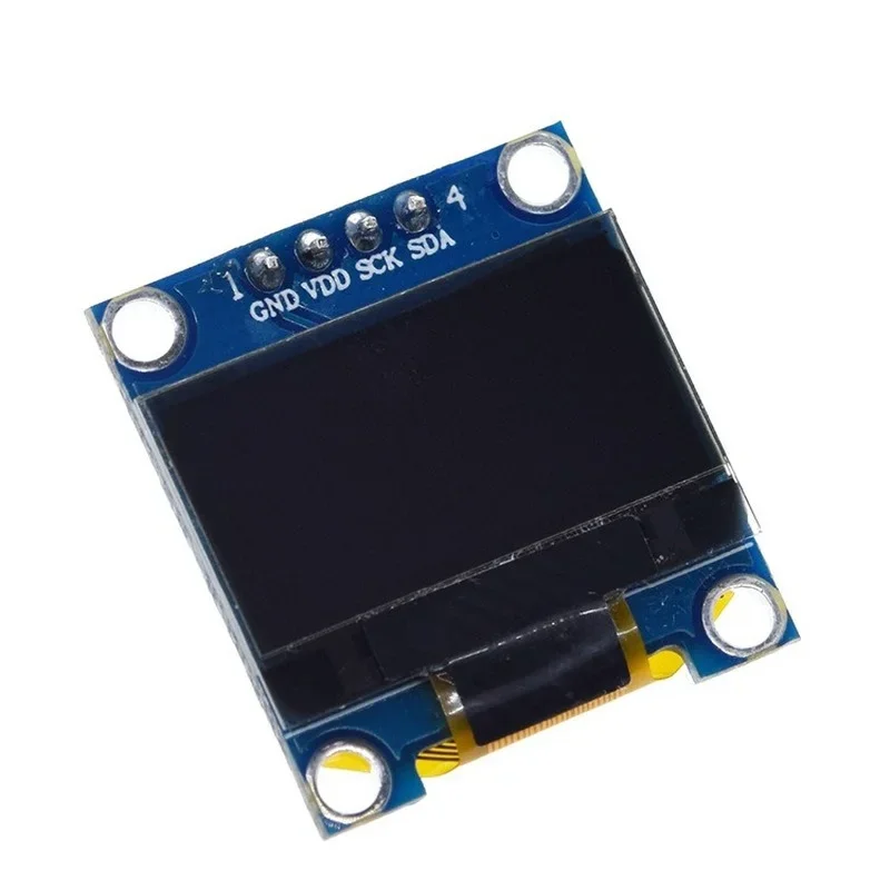 Módulo de Exibição Branca Serial OLED IIC, Placa de Tela LCD, GND, VDD, SCK, SDA para Arduino, 0.96 ", 128x64, I2C, SSD1306, 12864