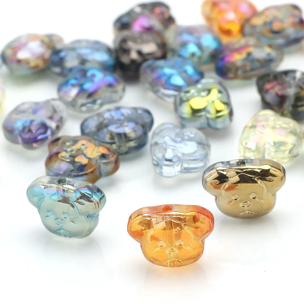ZHUBI 12 mm, 20 Stück, Kristallanhänger, Welpen-Zubehör, Mikro-Glasperlen, DIY-Haarschmuck, Halskette, Ohrringe, Armband, Zubehör