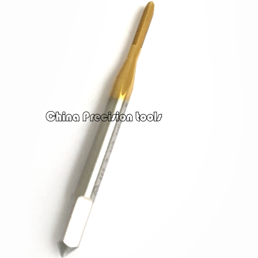 Hss-co TIN Right Hand Metric thread tap Straight Flute Thread taps M0.8 M0.9 M1 M1.1 M1.2 M1.3 M1.4 M1.5 M1.6 M1.7 M1.8 M1.9 M2