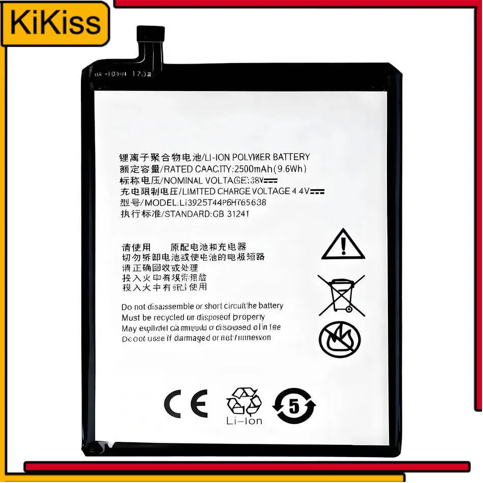 

For Zte Blade V8 Lite 5.0 Inch 2500Mah Fast Charging Lightweight Li3925t44p6h765638 Mobile Phone Battery