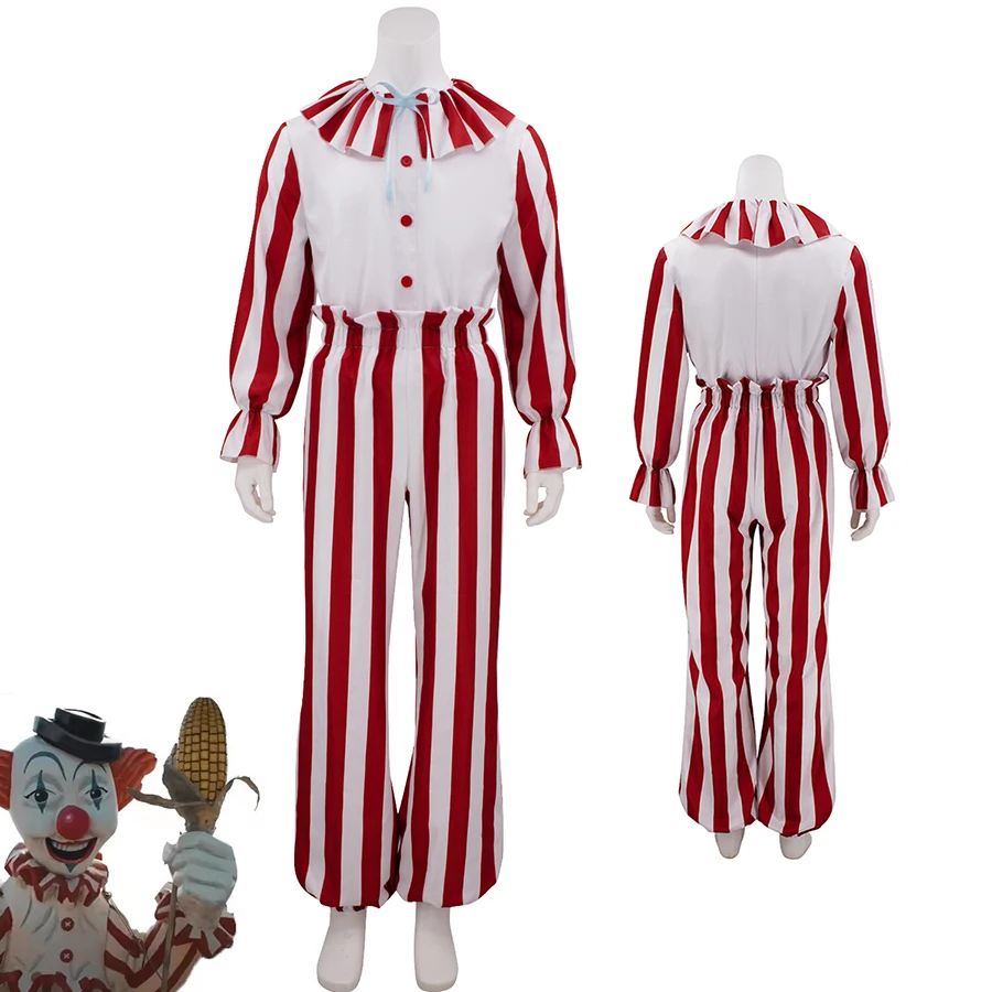 

Clown Cosplay Costume New Movie Clown in A Cornfield Cosplay Suit Terror Play Outfit Halloween Party Clown Clothes for Men Women