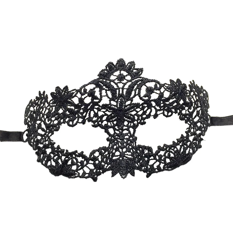 Black Lace Venetian Masquerade Eye Mask – detail image 8
