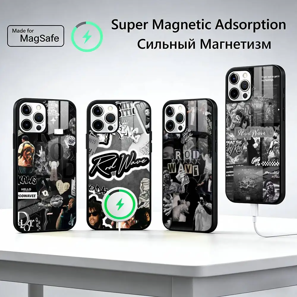 

R-Rod wave Rapper Phone Case For iPhone17,16,15,14,13,12,11 Plus,Pro Magnetic with Magsafe Wireless Charging