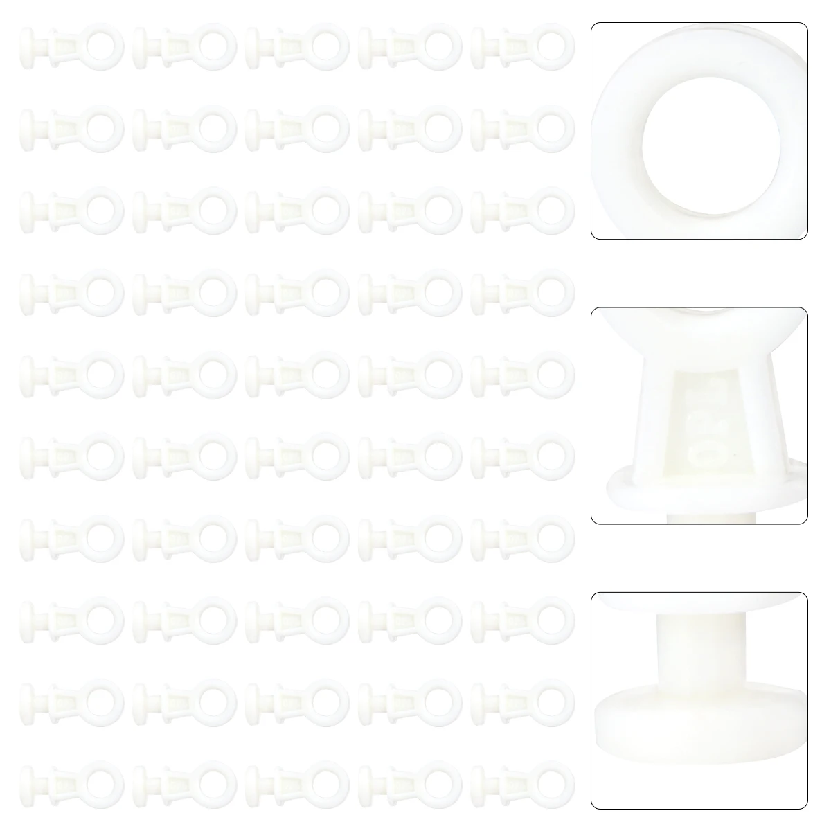 

50 pcs Nanometer Silent Roller Rod Slides For Curtain Track Wheels Plastic Curtain Rail Accessories Sturdy Holders For Window