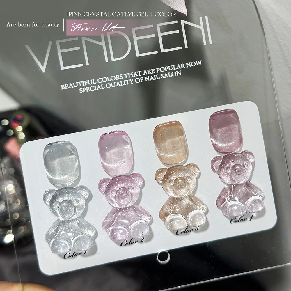 Vendeeni 4 Colors/Set Pink Cry - đánh giá và giá Nail Art Cat Eye Pink