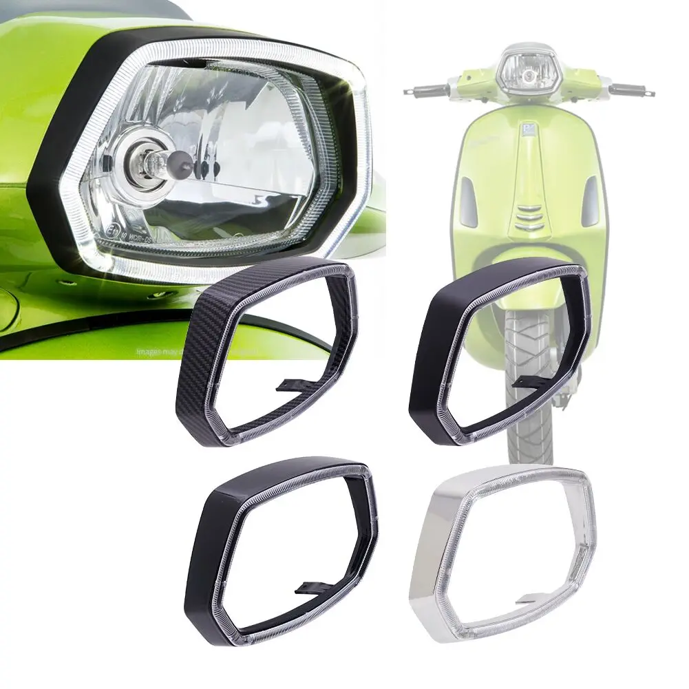 YIAALUX Square Light Guide Frame Headlamp Rim LED Illuminated Ring for VESPA Sprint