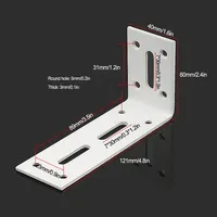 Heavy Duty Wall Mounting Bracket Metal L Shape Bracket Adjustable Wall Support Table Shelf 80 120 180mm Industrial Corner Shelf