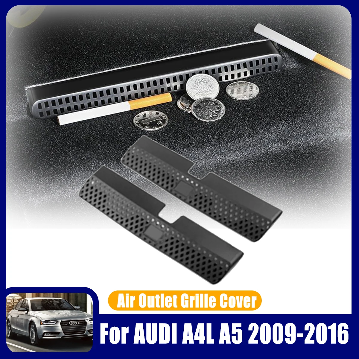 

For Audi A4 A4L B8 8K A5 8T 8F 2008-2016 Interior Car Accessories Conditioner Vent Air Outlet Cover Under Rear Seats Ventilation