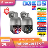 Techage UHD 4K 5MP 8MP IP Camera Red-Blue Light Alert Human Detection Night Vision PoE Security CCTV camera Protection Video