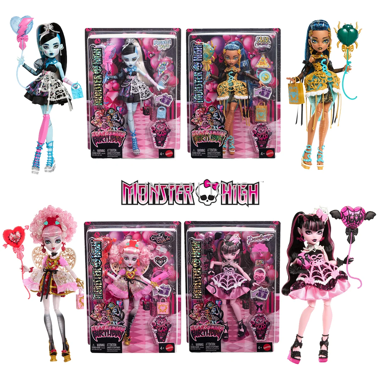 Monster High-muñeco De moda De cumpleaños para niñas, Frankie Stein, Dráculaura, Cleo De Nilo, Cupido, Asteria, figura De acción, juguetes De regalo