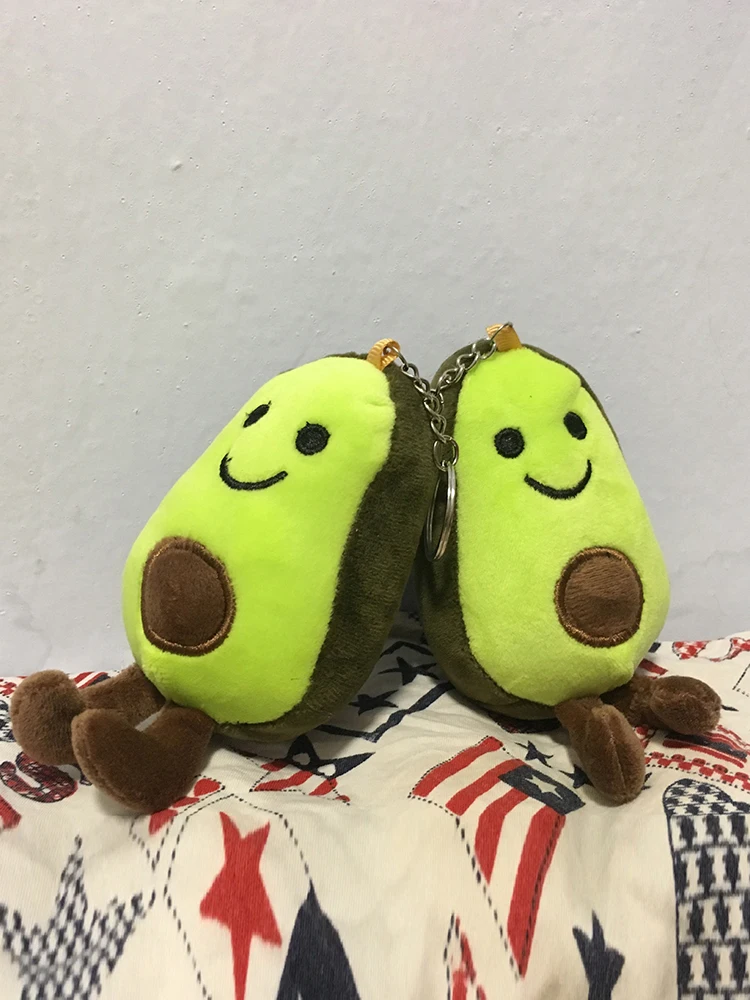 Mini Avocado Doll Pendant Keychain Cartoon Plush Toy Keychain Backpack Ornaments Gift