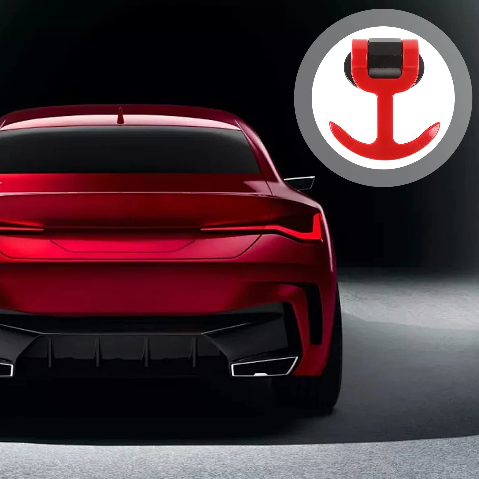 

Triangle Tow Hook Red Universal Bumper Fastener For Car Front Rear, Decorative Towing Accessory, Automotive Repair Recovery