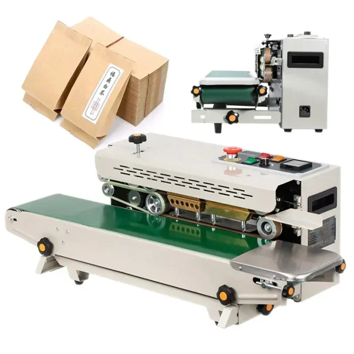 

0-12m/min sealing machine packaging band sealer machine automatic plastic film bag heat sealing