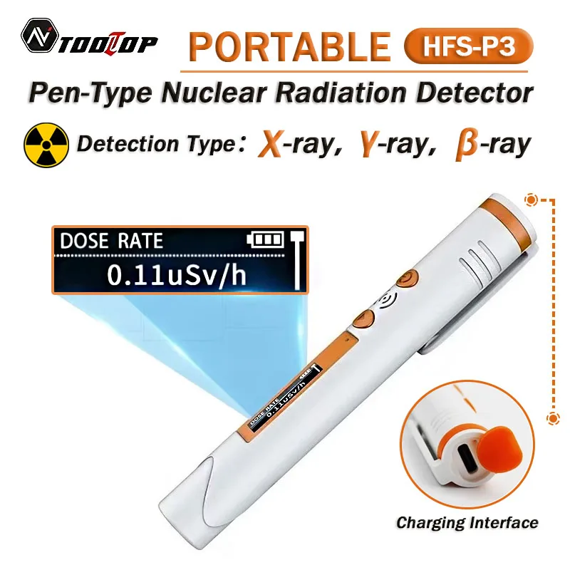 

HFS-P3 Mini Geiger Counter Pen-type Nuclear Radiation Detector X‌‌,γ,β,Rays Radiation Dosimeter Alarm