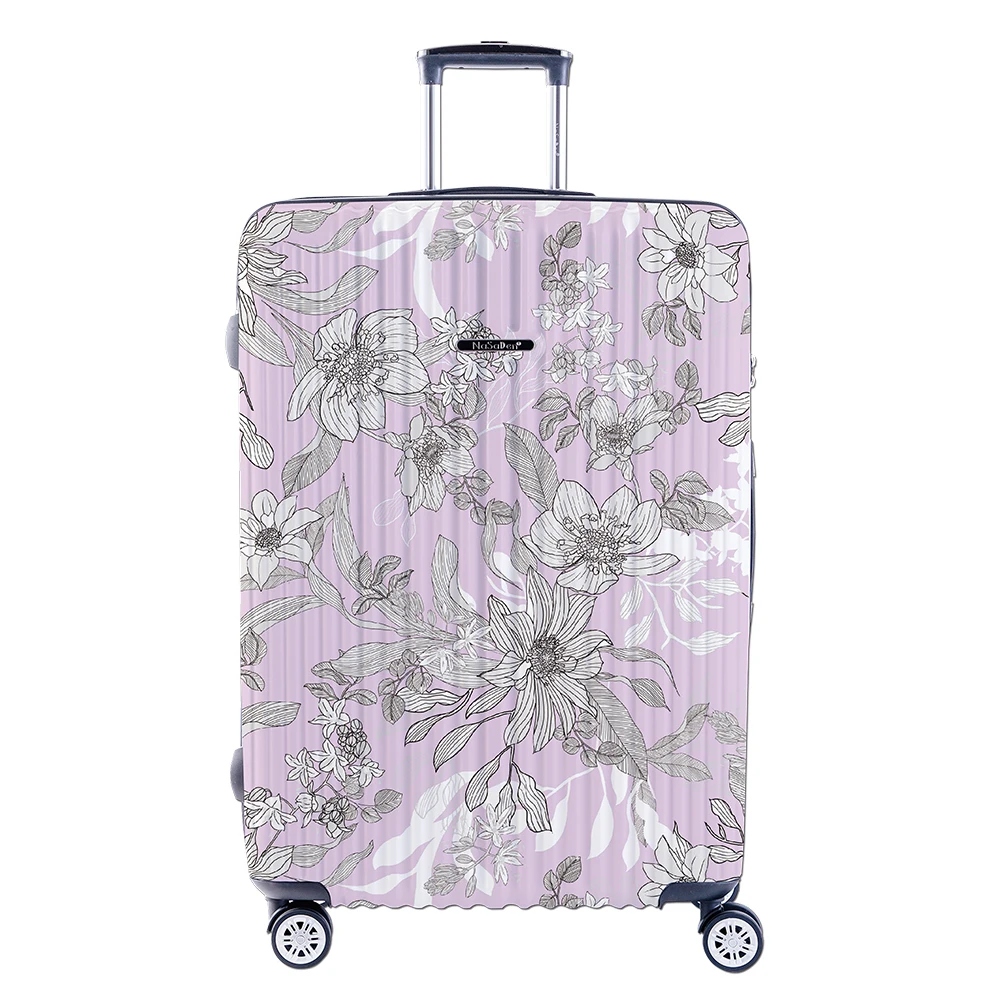 

Чемодан NaSaDen [Violets] с дизайнерским принтом, 22 дюйма (ручная кладь) / 26/30 дюймов (багаж для сдачи в багажное отделение), на молнии