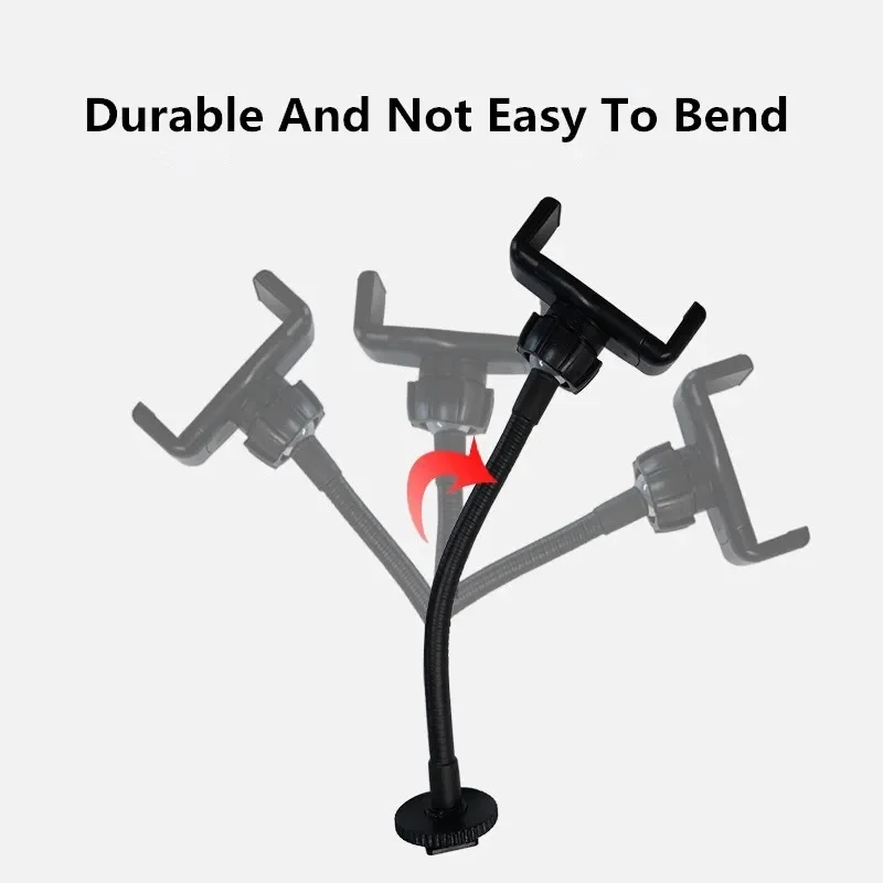 Flexible Hose Arm Cell Phone Clip Holder For Led Selfie Ring Lamp Replacement Kit 360 Degree Mount Mobile Phone Holder Clamp view 4