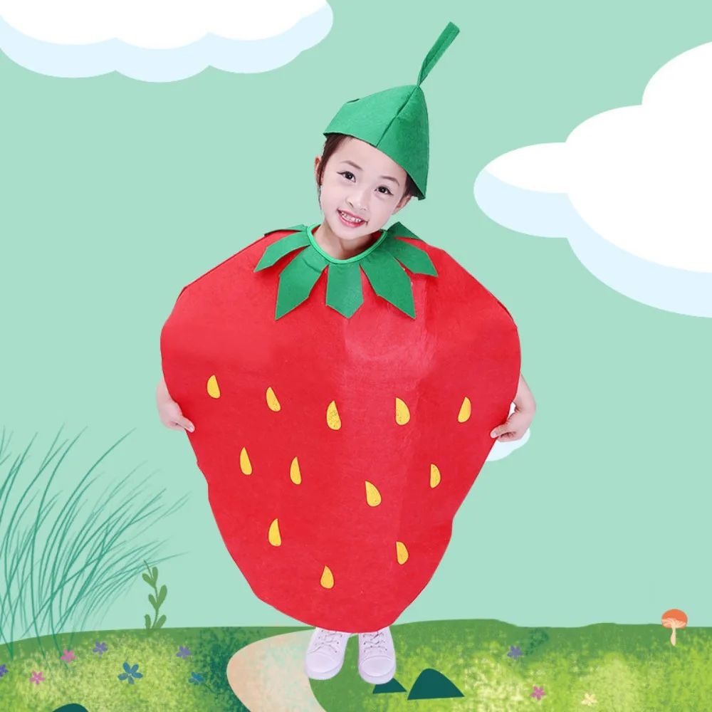 

Food Fruit Veggie Costume Pumpkin Cloak Role-playing Children Cosplay Costume Parent-child Performance Stage Performance Suit