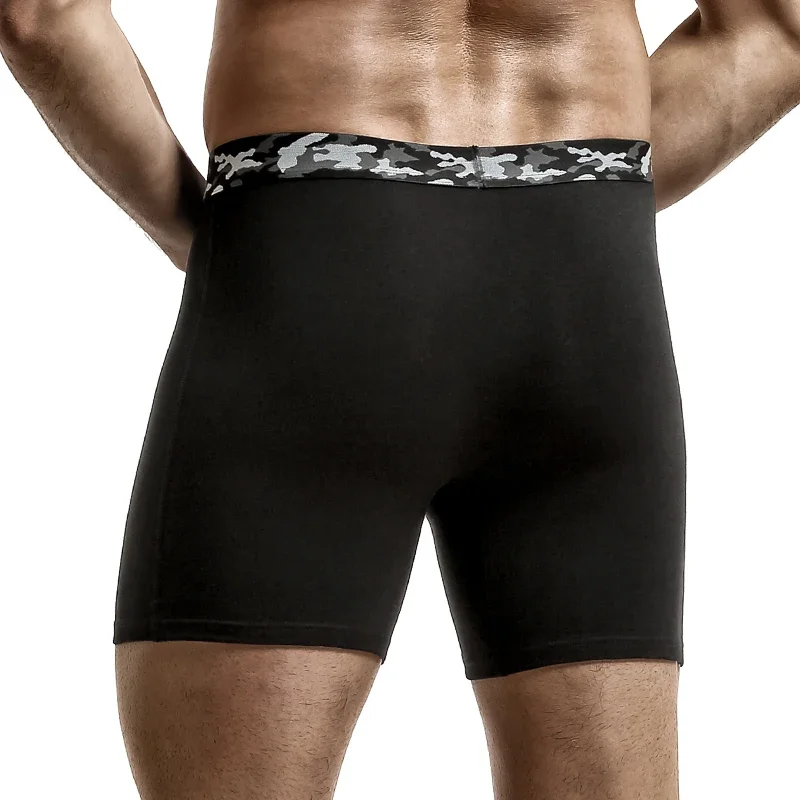 3 قطع ملابس داخلية رياضية للرجال، سراويل بأربعة زوايا، سراويل داخلية للتدريب عالية المرونة من القطن الخالص سريعة الجفاف