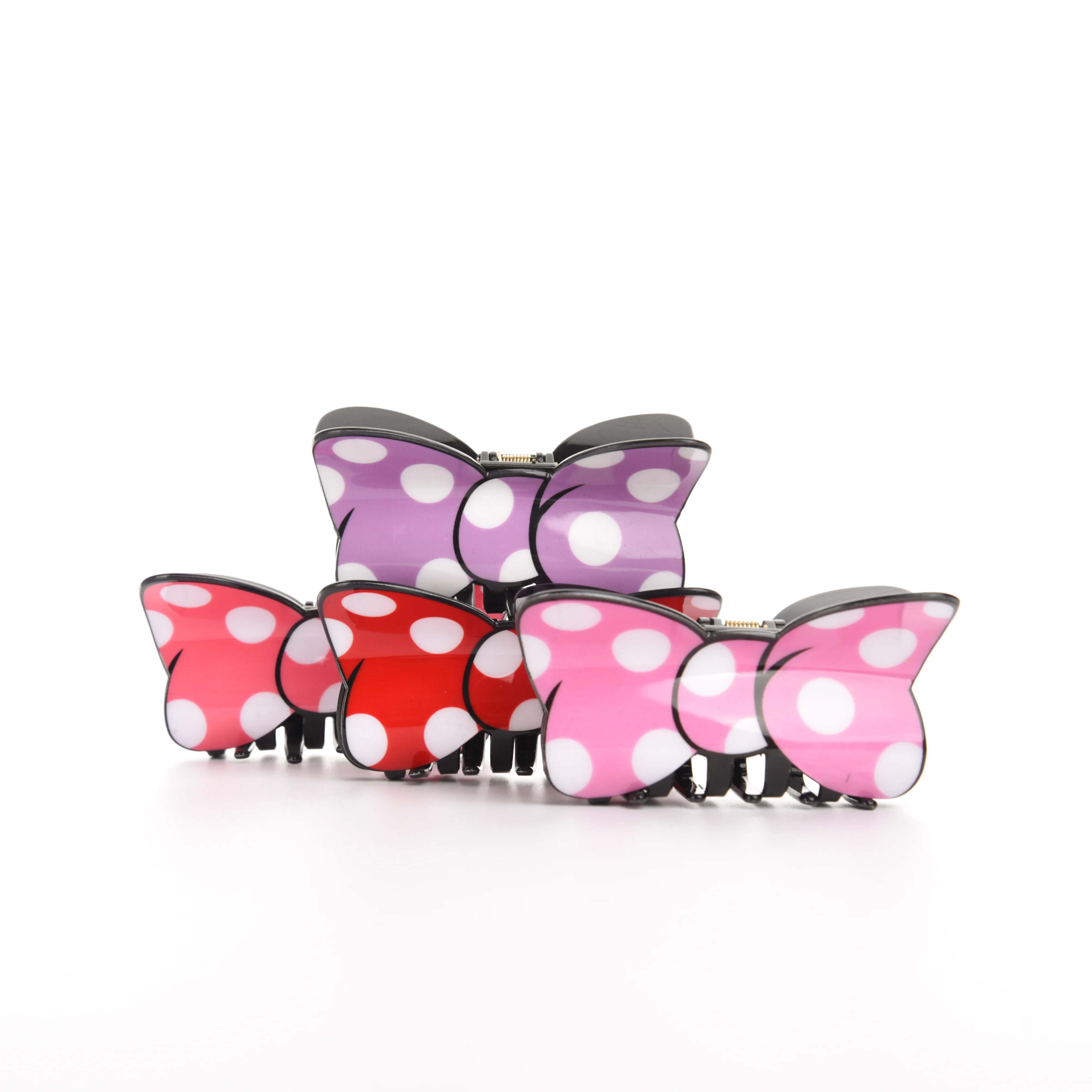 

Refreshing World Style Red Bowknot Hair Claw Cartoon Bow Tie Acrylic Hair Claw Clips Catch Hair Accessories for Women