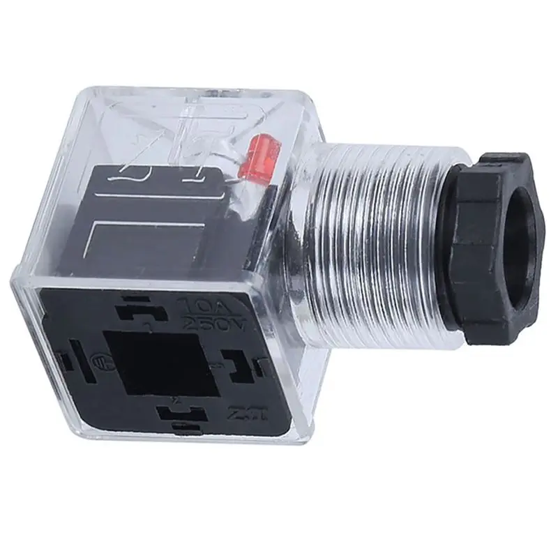 B62B-Universal Voltage 5Pcs DC24V Transparent Hydraulic Solenoid Valve Coil Plug Accessories