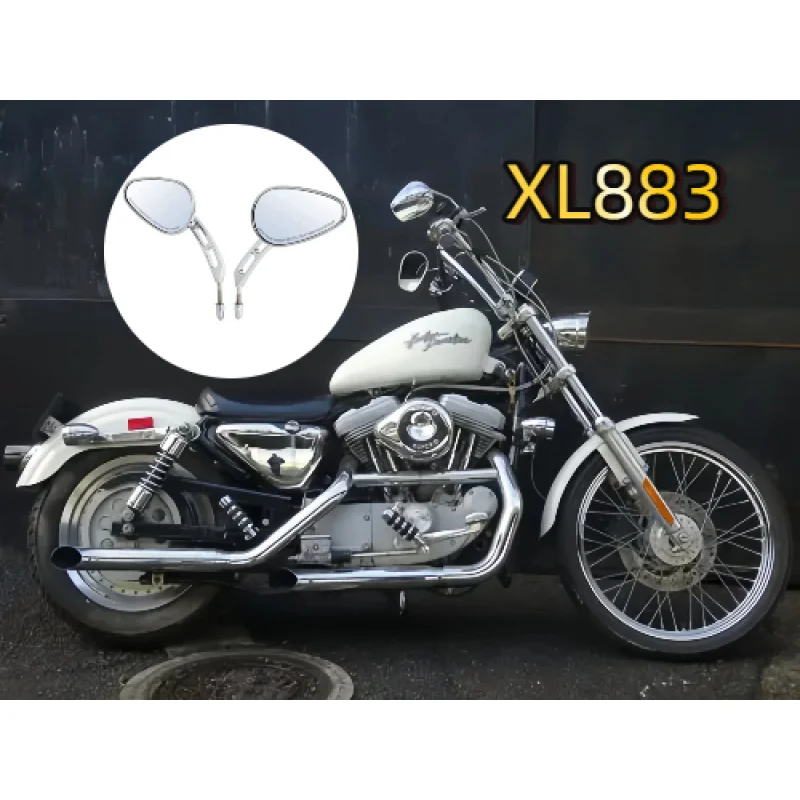 

Motorcycle 8MM Rear View Mirrors For Harley Touring CVO Road King Sportster XL883 XL1200 Cafe Racer Accessories