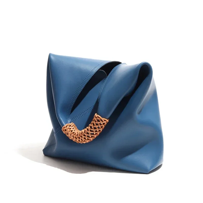 Cowhide Women\'s Handbag Soft Leather Shoulder Bag for Women Large Capacity Female Handbag Tote Ladies Bag Hobo Bucket