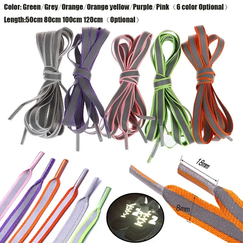 

1Pair 50/80/100/120cm Luminous Shoelace 6colors Flat Sneakers Canvas Shoe Lace Glow In The Dark Night Color Fluorescent Shoelace