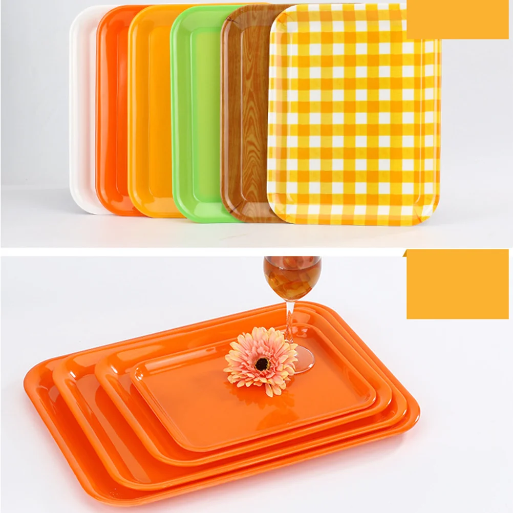 Trays Small Fast Food Serving Rectangle Snack Plate Square Dessert Storage Plates