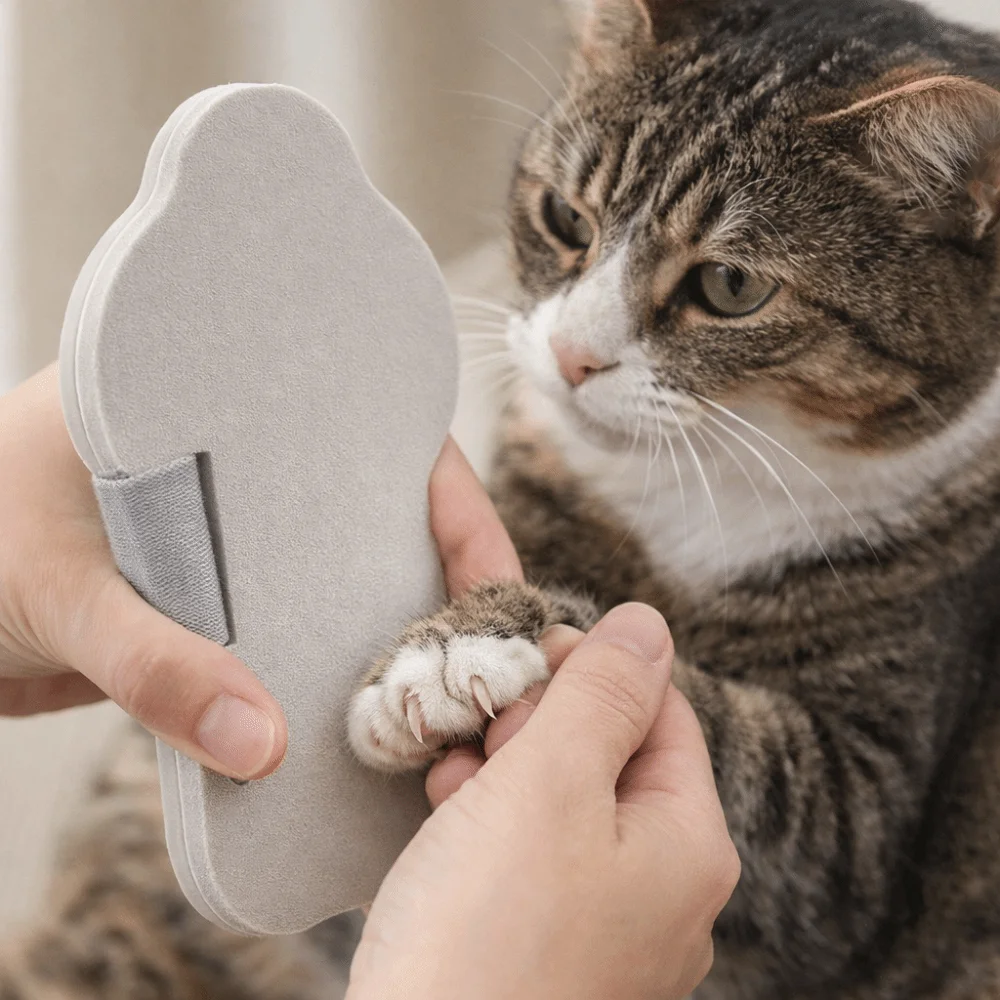 Adjustable Strap Dog Nail File Board Elastic Wear Resistant Dog Scratch Pad Manual Cat Nail Scraper Pet Grooming Cleaning