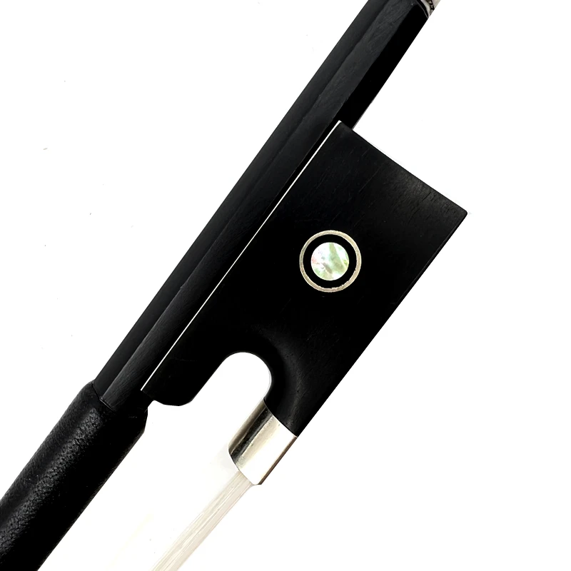 

Outstanding 4/4 3/4 1/2 1/4 AAA Carbon Fiber Violin Bow Natural White Bow Hair Straight Abalone Ebony Bow Frog Fiddle Bows part