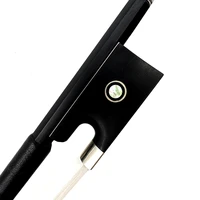 Excelente arco de violín de fibra de carbono 4/4 3/4 1/2 1/4 AAA, arco blanco Natural, pelo liso, arco de ébano de abulón, pieza de arcos de violín de rana