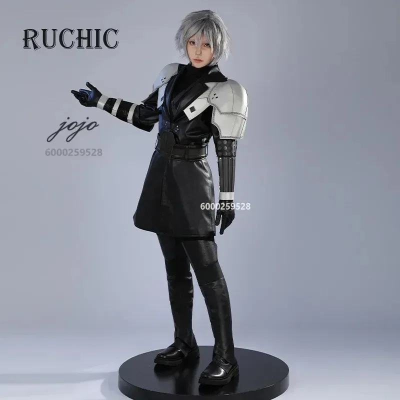 Игра FF7 Sephiroth Косплей Костюм Для Взрослых Черный Наряд Хэллоуин Вечеринка Аниме Одежда Обувь Ролевые Игры Comic Con