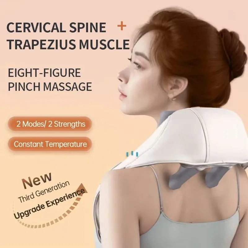 

Multi-functional U-shaped Simulation Human Kneading Clip Massage Cape Cervical Spine Massager Shoulder & Back Massager