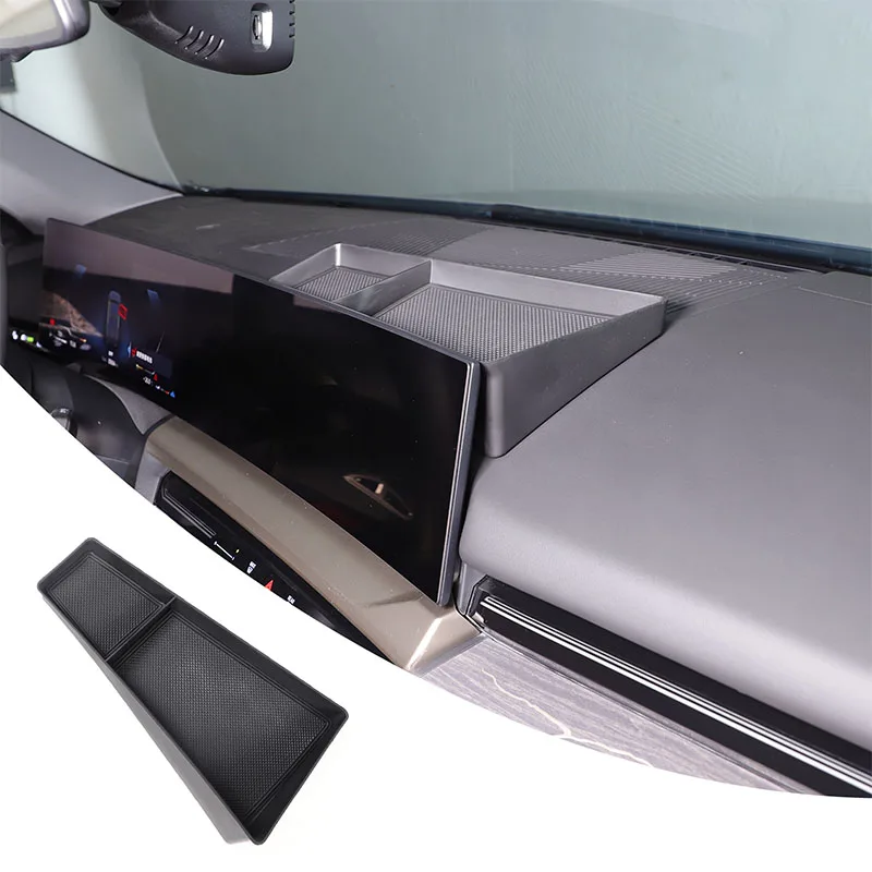 Für BMW 5 Serie G60 2024 2025 + Auto Dashboard Navigation Bildschirm Hinten Lagerung Box Schlüssel Handy Organizer Fach zubehör