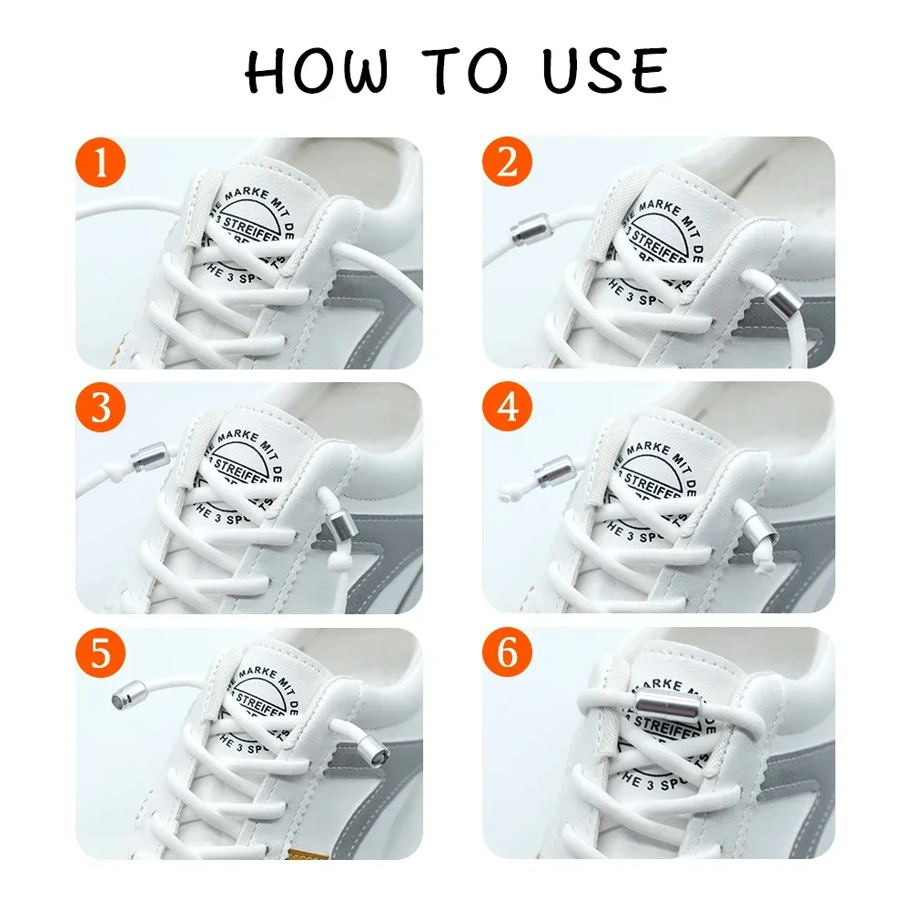 No tie Shoelace Sneakers Colorful Options Elastic laces for Sports Round Shoelaces without ties Kids Adult Shoes Accessories